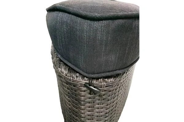 OUTFLEXX Houston Loungebett, Grau, Polyrattan, Doppel-halbrund, Viele Stellmöglichkeiten, Dach Klappbar – Bild 10