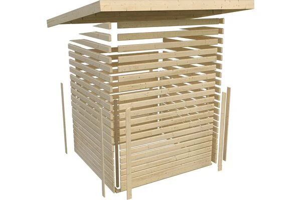 KARIBU Saunahaus Nordin, Fichtenholz 38 Mm, Eckeinstieg, Ca. 10,6m² – Bild 10