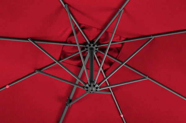 Schneider® SCHNEIDER Rhodos Junior Ampelschirm, Rot, 270x270 Cm, Quadratisch – Bild 8