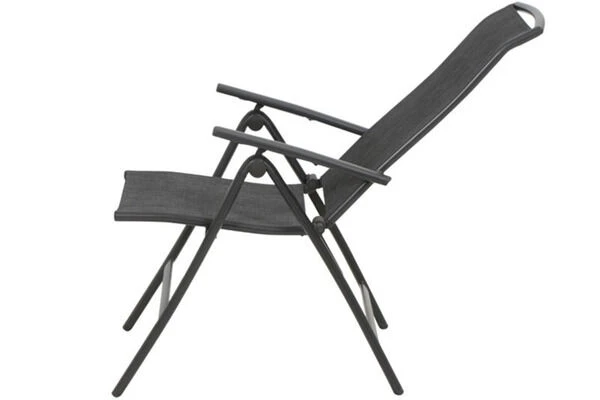 SIENA GARDEN Livorno Multipositionssessel, Anthrazit/silber-schwarz, Alu/Ranotex®, 68x63x110cm – Bild 11