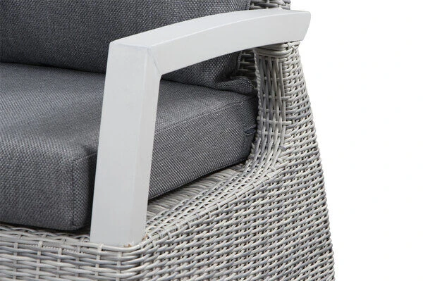 SIENA GARDEN Corido 2-Sitzer Sofa, Ice Grey, Alu / Gardino®-Geflecht, 136x83x88 Cm, Armlehne Links – Bild 11