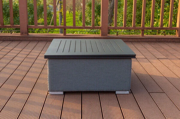 OUTFLEXX Loungetisch, Flanelle, Alu/Sunbrella, 78/157 X 78 X 37/64 Cm, Höhenverstellbar – Bild 11