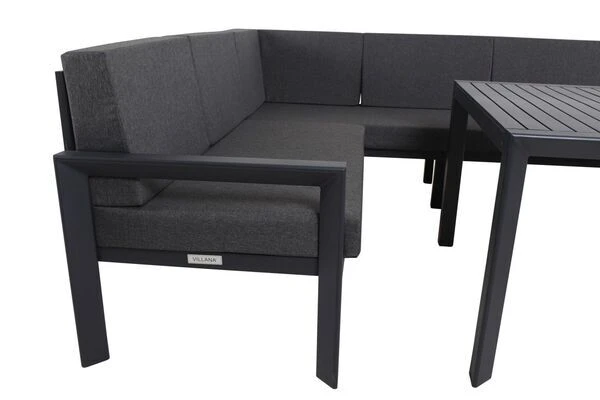 VILLANA Dining-Lounge, Schwarz/grau Meliert, Alu/Polyester, Inkl. Kissen – Bild 15