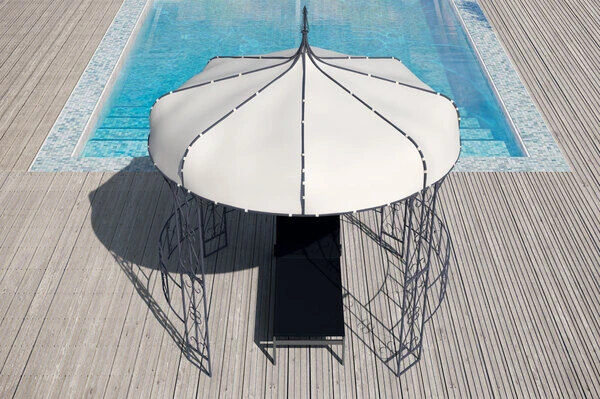 OUTFLEXX Pavillon, Anthrazit/creme, Stahl/Textil, 300 X 300 X 300 Cm – Bild 4