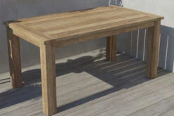 OUTFLEXX Esstisch, Natur, Recyceltes SLVK-Teakholz, Plattenstärke 30 Mm, 160 X 90 X 77 Cm