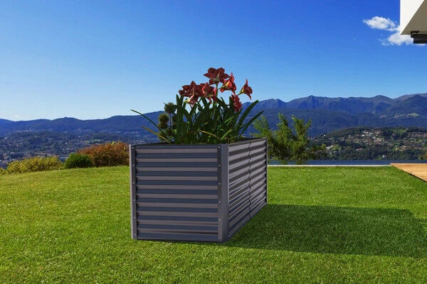 OUTFLEXX Hochbeet, Anthrazit, Zincalume, Pulverbeschichtet, 180 X 90 X 84 Cm – Bild 2