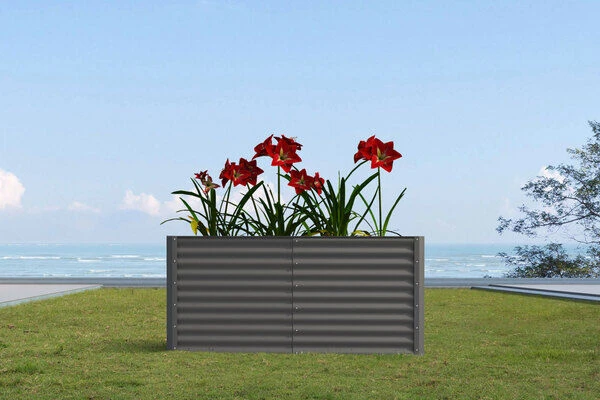 OUTFLEXX Hochbeet, Anthrazit, Zincalume, Pulverbeschichtet, 180 X 90 X 84 Cm – Bild 3