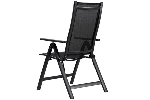 OUTFLEXX Premium Esstischgarnitur, OUTFLEXX® Anthrazit Matt, Alu/Textilene, Tisch 180/240x100cm, 4 Stapel-, 2 Multipositionssessel – Bild 13