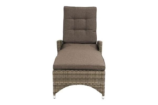 Ploß Rabida Comfort Rollliege, Champagner-meliert, Polyrattan, 198x68x44cm, Verstellbar, Hohe Sitzhöhe – Bild 13