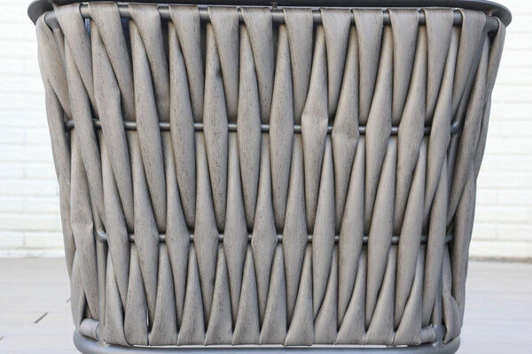 OUTFLEXX Oranger Blossom Lounge-Set, Anthrazit, Alu/XL Geflecht, 4-teilig, Inkl. Sitz- Und Rückenkissen, Tisch 120 X 70 X 42 Cm – Bild 13