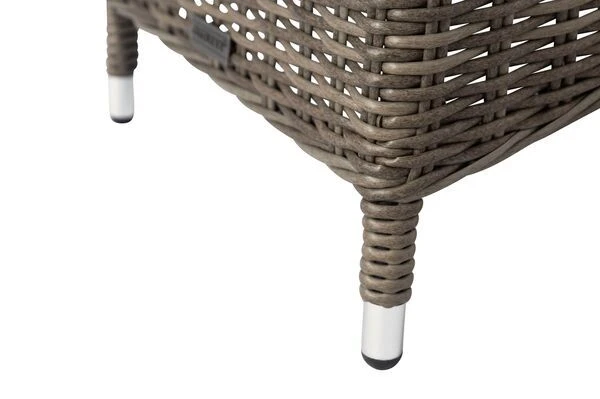 OUTFLEXX Esstischgarnitur, Edelstahl/recyceltes FSC-Teak, Tisch 220x100 Cm, 8 Hochlehner- Diningsessel, A-Gestell – Bild 19