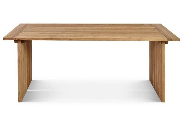 OUTFLEXX Loungegarnitur, Polyrattan/Teakholz, Tisch 160x90cm, Für 6 Personen, Wasserfeste Kissenbox – Bild 19