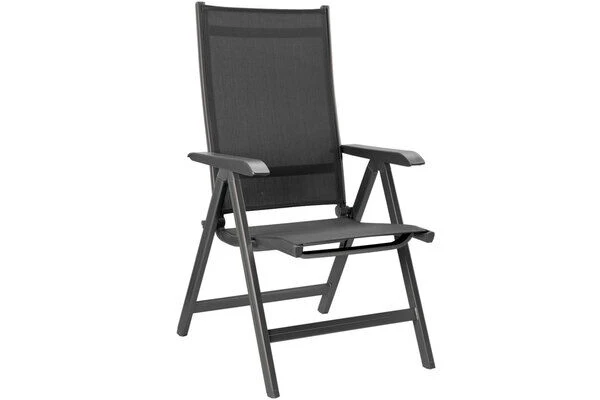 KETTLER BasicPlus Multipositionssessel, Anthrazit/anthrazit, Alu/Textilene, 0301201-7000