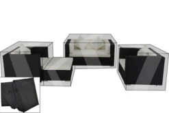 OUTFLEXX Premium Abdeckhauben Set FĂŒr Lounge TheBox-A/-D: 1298/ 1299/ 16066, Schwarz, WasserbestĂ€ndig