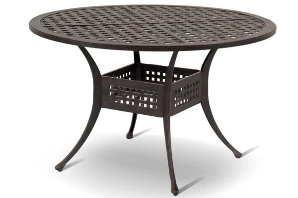 HARTMAN Palermo Esstisch, Bronze, Alu-Guss, Ø120cm