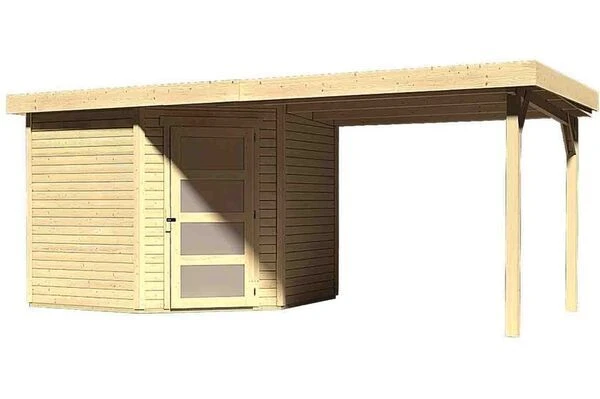 KARIBU Gartenhaus Schwandorf 5, Fichtenholz 19 Mm, Pultdach