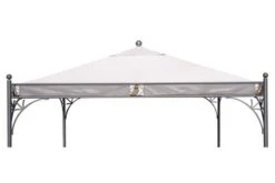 OUTFLEXX Ersatzdach FĂĽr Siena Garden Pavillon Korfu, Natur, Polyester PU-beschichtet, 350x350cm