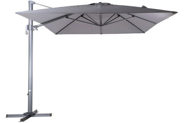 OUTFLEXX Ampelschirm, Anthrazit, Pulverbesch. Aluminium, 400x300cm, Inkl. PlattenstÀnder