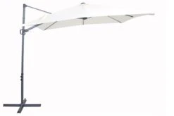 OUTFLEXX Ampelschirm, Anthrazit/creme, Pulverbesch. Aluminium, 250x250cm, Inkl. PlattenstÀnder