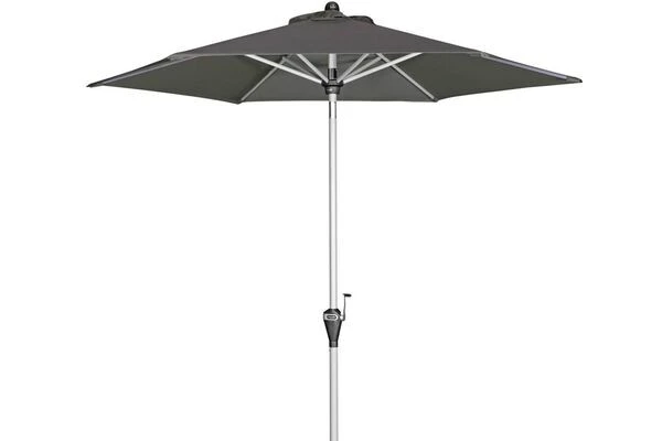 DOPPLER Active Auto Tilt Mittelstockschirm, Anthrazit, Aluminium/Textil, Ø210cm, Höhenverstellbar, Knickbar, Mit Kurbel