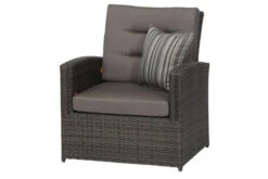 SIENA GARDEN Porto Loungesessel, Grau, Alu / Gardino®-Geflecht, 83 X 80 X 89 Cm, Inkl. Polster