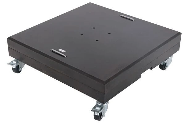 OUTFLEXX Schirmständer, Granit, 70x70x22cm, 150kg, Mit Lenkrollen Und Standfüßen