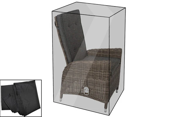 OUTFLEXX Premium Abdeckhaube, Für Dining Sessel, Z.B. 18368, Schwarz, 58 X 68 X 63/109 Cm, Wasserbeständig