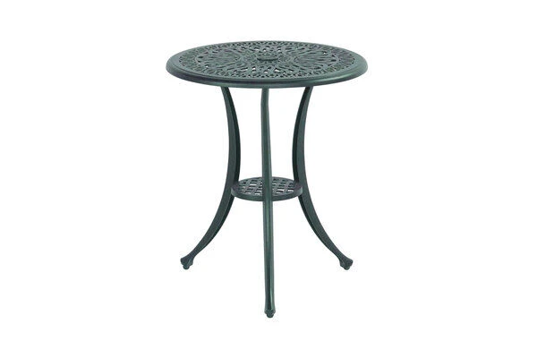 HARTMAN Amalfi Bistrotisch, Dunkelgrün, Alu-Guss, Ø62 Cm