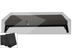 OUTFLEXX Premium Abdeckhaube Für Liegen Z.B. 20736/ 20737, 210x78x38cm, Wasserbeständig, Schwarz