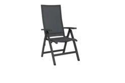 STERN New Top Klappsessel, Anthrazit/karbon, Aluminium/Textilen, 75x60x113 Cm, Rückenlehne Verstellbar, Klappbar