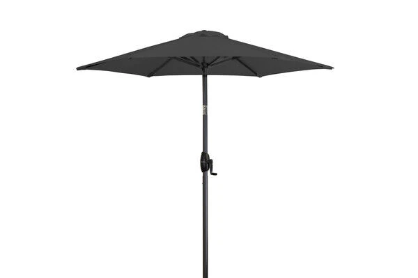 DOPPLER Basic Lift Neo Mittelstockschirm, Anthrazit, Alu/Polyester, Ø180 Cm, Mit Kurbel, Höhenverstellbar