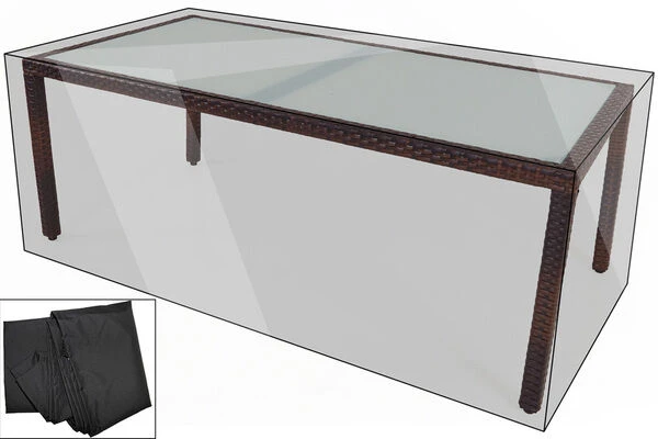 OUTFLEXX Premium Abdeckhaube Für Esstisch: 10636, Schwarz, 220 X 120 X 85 Cm, Wasserbeständig