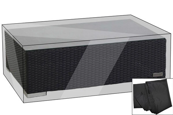 OUTFLEXX Premium Abdeckhaube Passend Z.B. Für Kaffeetisch, Schwarz, 97x67x28 Cm, Wasserbeständig