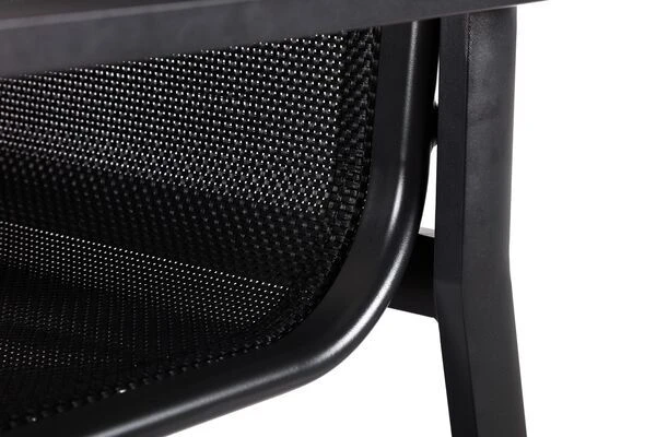 OUTFLEXX Premium Esstischgarnitur, OUTFLEXX® Anthrazit Matt, Alu/Textilene, Tisch 180/240x100cm, 4 Stapel-, 2 Multipositionssessel – Bild 20