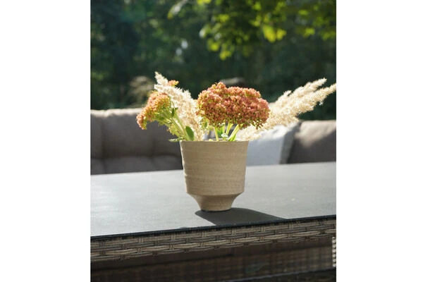 Ploß Rabida Dining-Lounge, Champagner-meliert, Polyrattan, 7 Tlg., 5-6 Pers., 146x85cm, Inkl. Polster – Bild 13