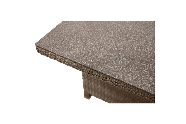 Ploß Rabida Dining-Lounge, Champagner-meliert, Polyrattan, 7 Tlg., 5-6 Pers., 146x85cm, Inkl. Polster – Bild 8