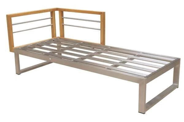 OUTFLEXX Ecklounge, Natur/grau, Edelstahl/Teak/Keramik, 5 Personen, Inklusive Sessel Und Multifunktionstisch 100 X 70 Cm, Lehne Links – Bild 15