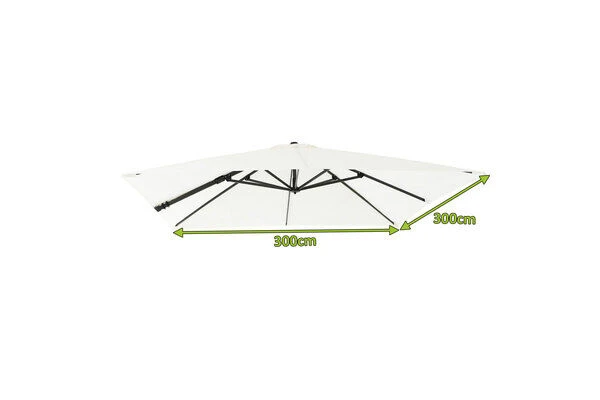 OUTFLEXX Ersatzdach Für Ampelschirme, Creme, Polyester, 300x300cm – Bild 4