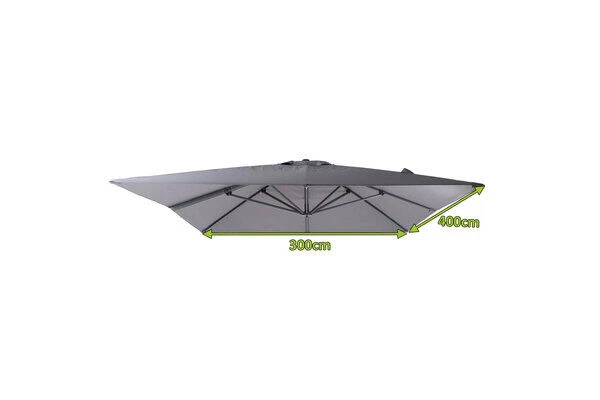 OUTFLEXX Ersatzdach Für Ampelschirme, Anthrazit, Polyester, 300x400cm – Bild 4