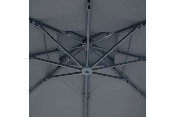 OUTFLEXX Ampelschirm, Anthrazit, Aluminium/Polyester, 300x300cm, Quadratisch – Bild 3