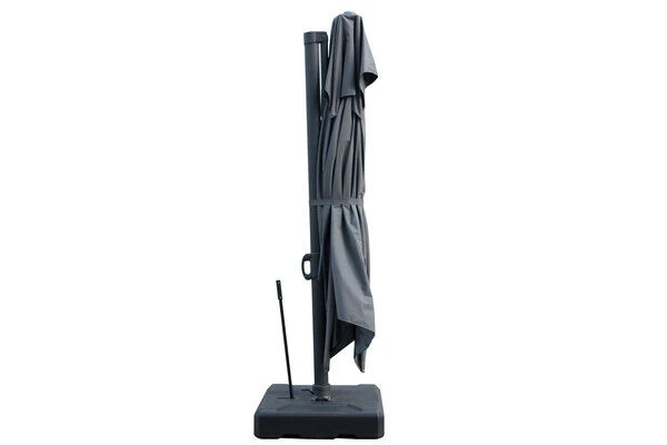 OUTFLEXX Ampelschirm, Anthrazit, Aluminium/Polyester, 300x300cm, Quadratisch – Bild 4