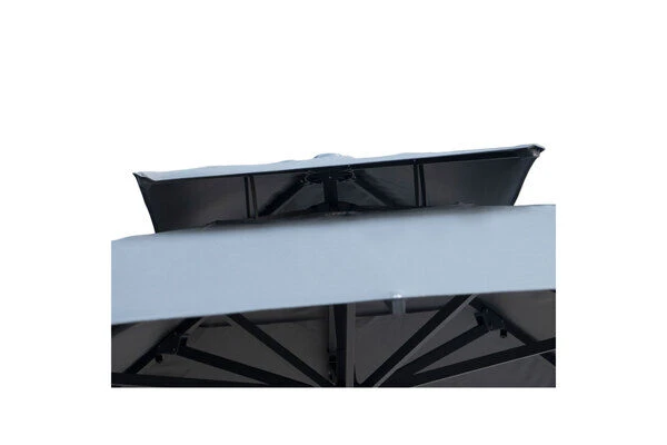 OUTFLEXX Ampelschirm, Anthrazit, Aluminium/Polyester, 300x300cm, Quadratisch – Bild 7