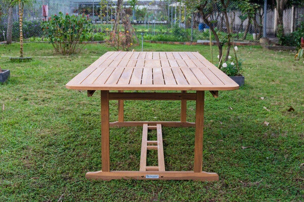 OUTFLEXX Ausziehtisch, Natur, Akazie, 180/240 X 100 Cm, Ausziehfunktion â Bild 4