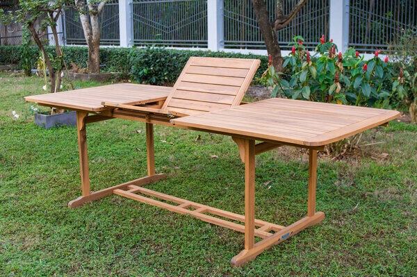 OUTFLEXX Ausziehtisch, Natur, Akazie, 180/240 X 100 Cm, Ausziehfunktion â Bild 6