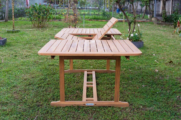 OUTFLEXX Ausziehtisch, Natur, Akazie, 180/240 X 100 Cm, Ausziehfunktion â Bild 7