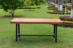 OUTFLEXX Esstisch, Natur/schwarz, Akazie, 172,5 X 90 Cm