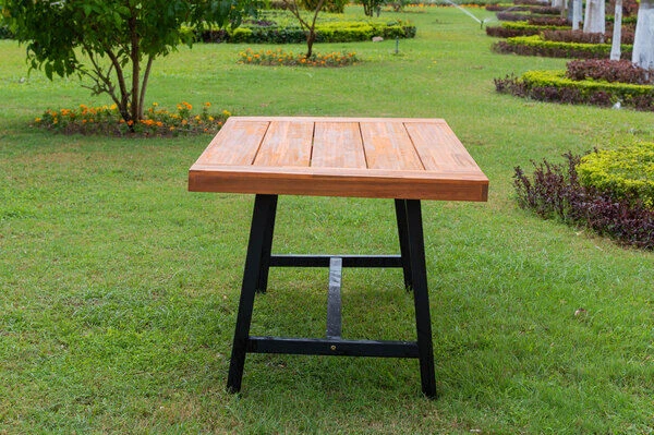 OUTFLEXX Esstisch, Natur/schwarz, Akazie, 172,5 X 90 Cm – Bild 3