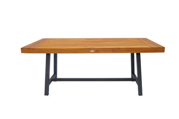 OUTFLEXX Esstisch, Natur/schwarz, Akazie, 172,5 X 90 Cm – Bild 2