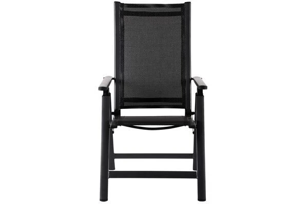 OUTFLEXX Esstischgarnitur, OUTFLEXX® Anthrazit Matt, Alu / HPL / Textil, Tisch 180/280x100cm, 10 Multipositionssessel – Bild 12