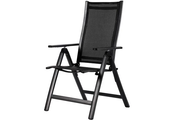 OUTFLEXX Esstischgarnitur, OUTFLEXX® Anthrazit Matt, Alu / HPL / Textil, Tisch 180/280x100cm, 10 Multipositionssessel – Bild 3